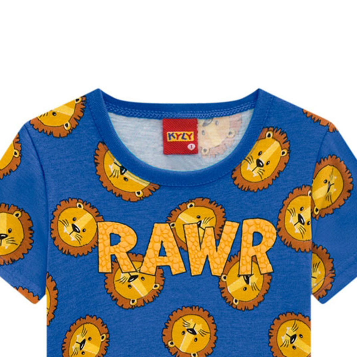 Camiseta Infantil Meia Malha Leão - Kyly