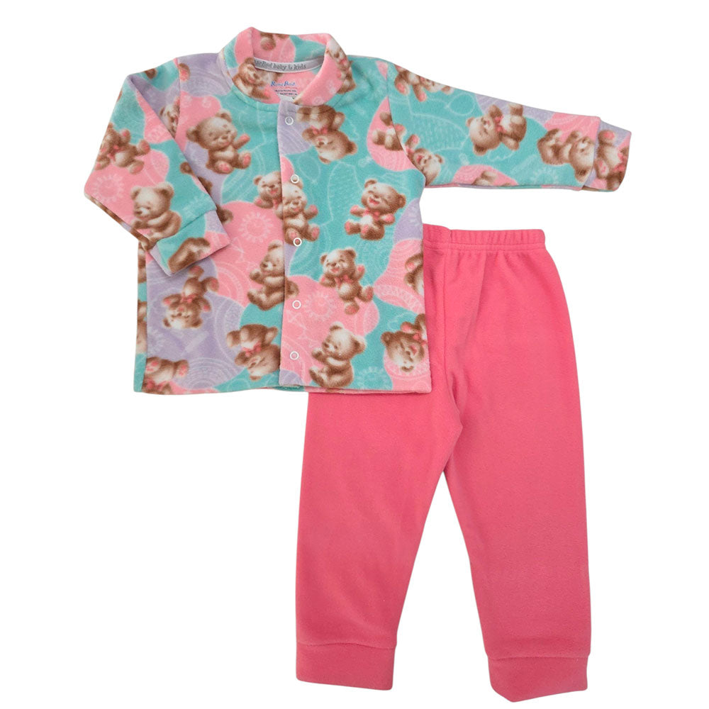 Conjunto Pijama Soft Com Abertura Frontal Ursos - Rosebud