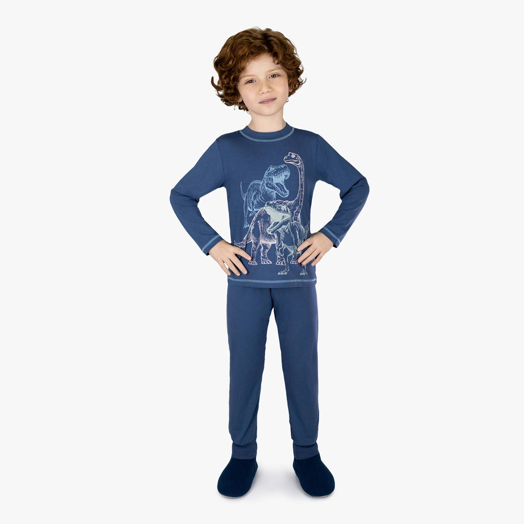 Pijama Infantil Modal Dinossauros Menino - Dedeka