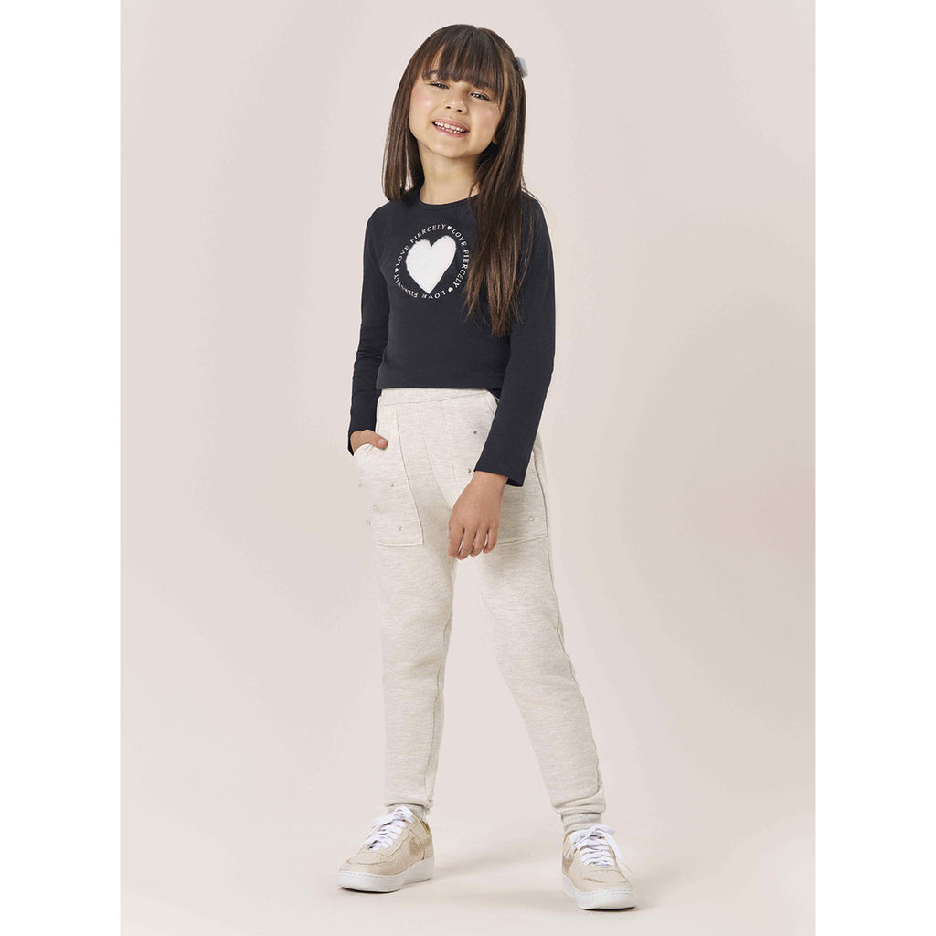 Blusa Infantil Manga Longa Cotton Coração - Kiko e Kika