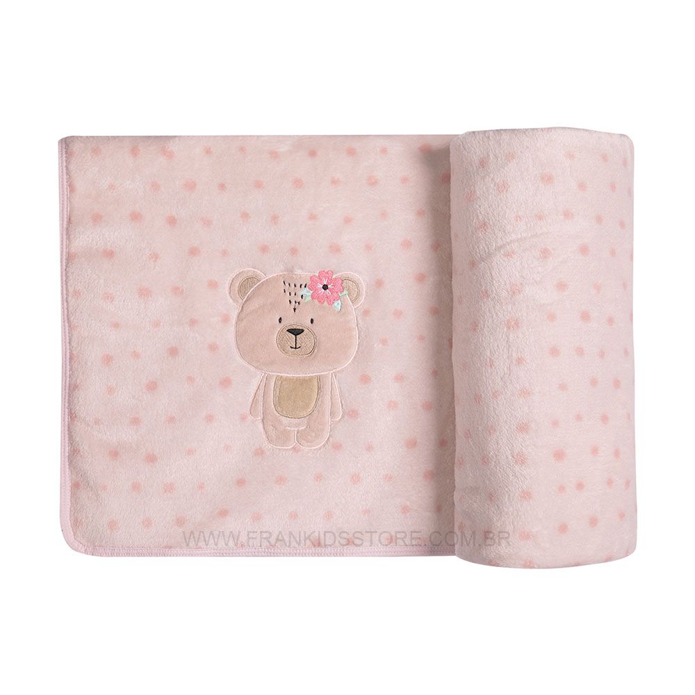 Cobertor Bordado Microfibra 1,10Mx90CM Ursa - Papi