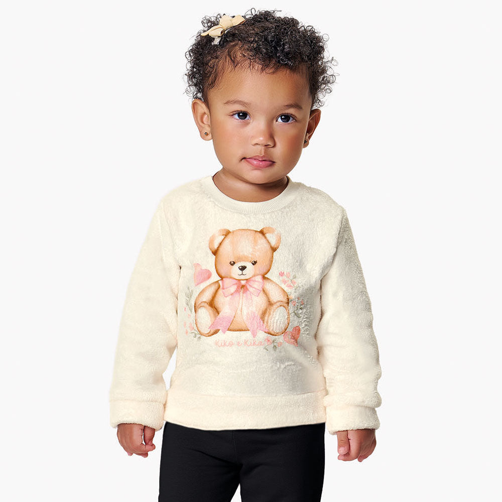 Conjunto Bebê Menina Fleece e Molecotton Peluciado - Kiko e Kika