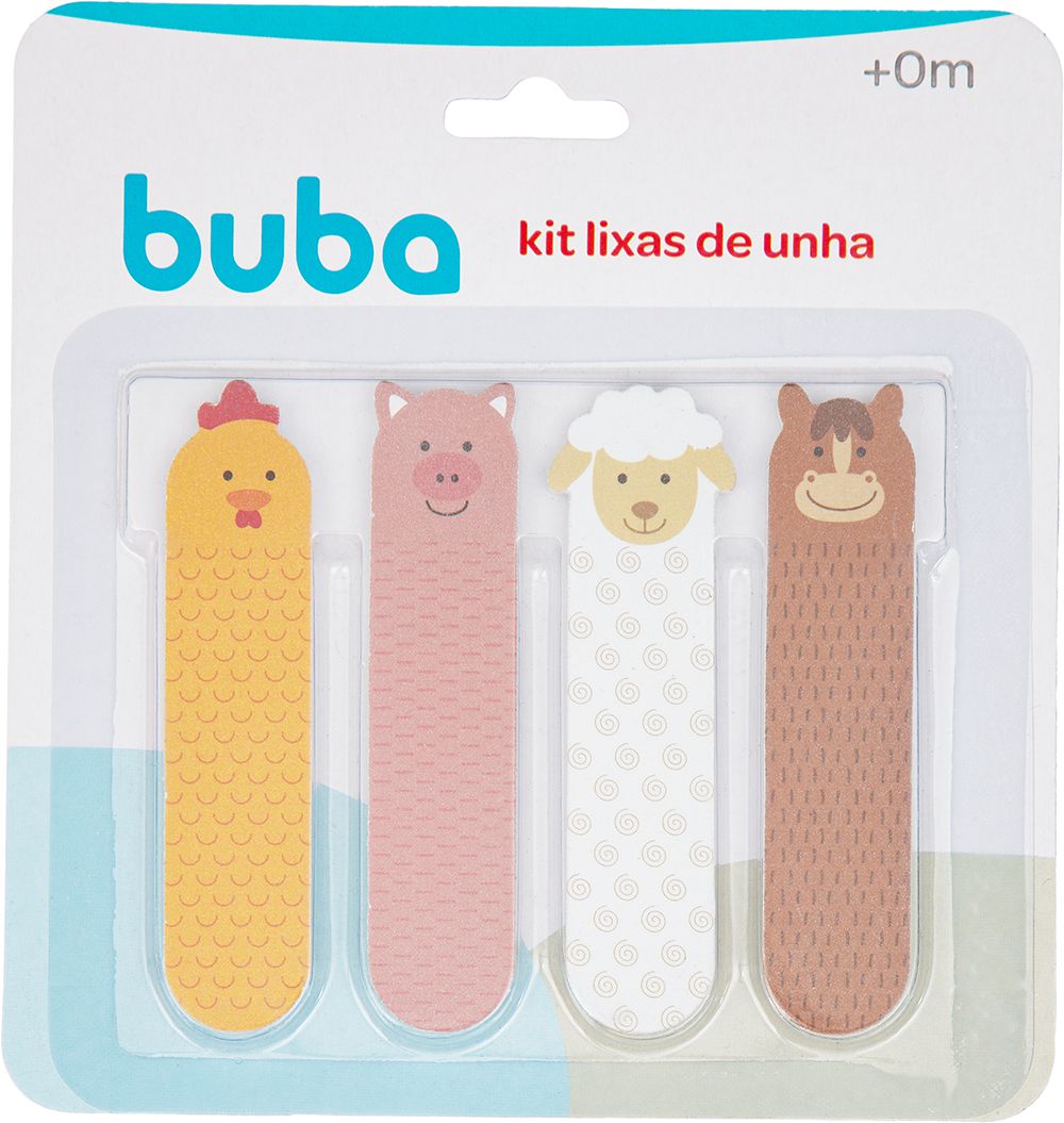 Kit 4 Lixas de Unha (0+ Meses) Fazendinha - Buba