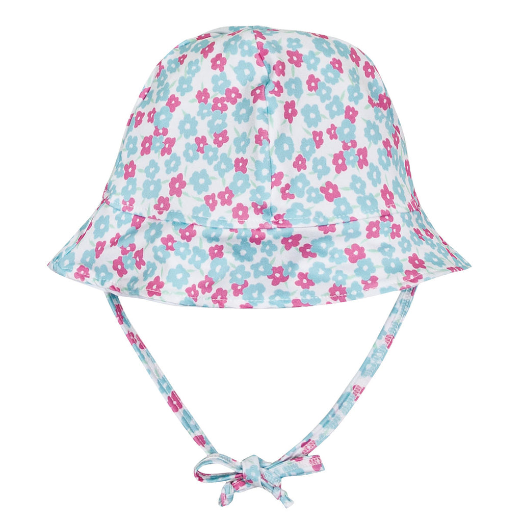 Chapéu Bebê Menina Proteção UV 50+ Flores - Kiko e Kika
