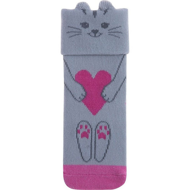 Kit 2 Pares Meia Lúdica 16-20 Bebê Menina Gato - Pimpolho