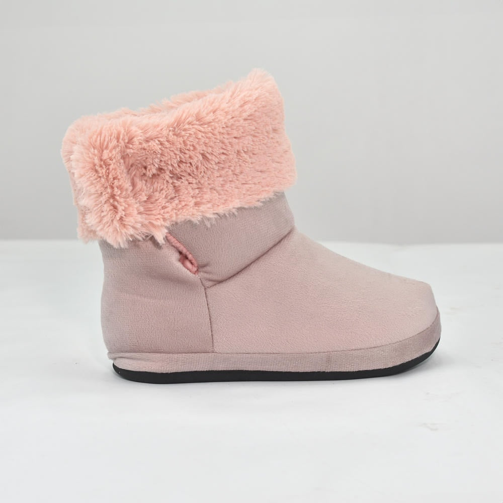 Pantufa Botinha Infantil Rosa Sola Emborrachada - Ferpa