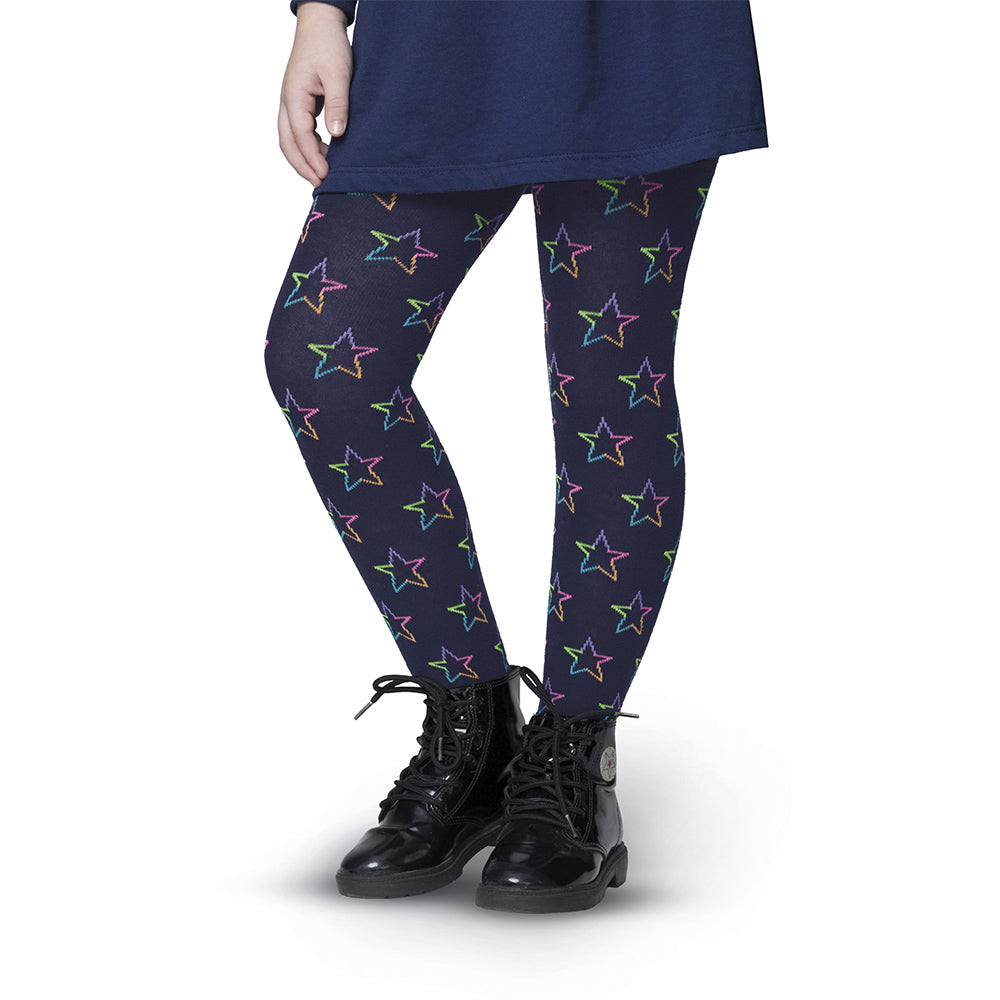 Meia-Calça Fio 80 Infantil Menina Algodão Estampada - Selene