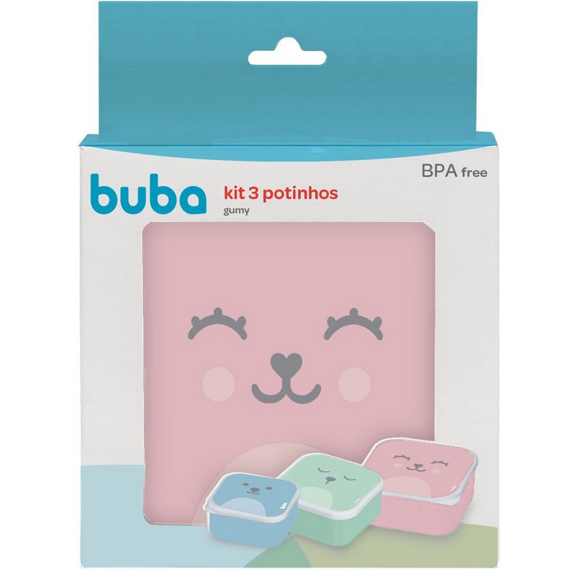 Kit 3 Potinhos Para Bebê Gumy - Buba