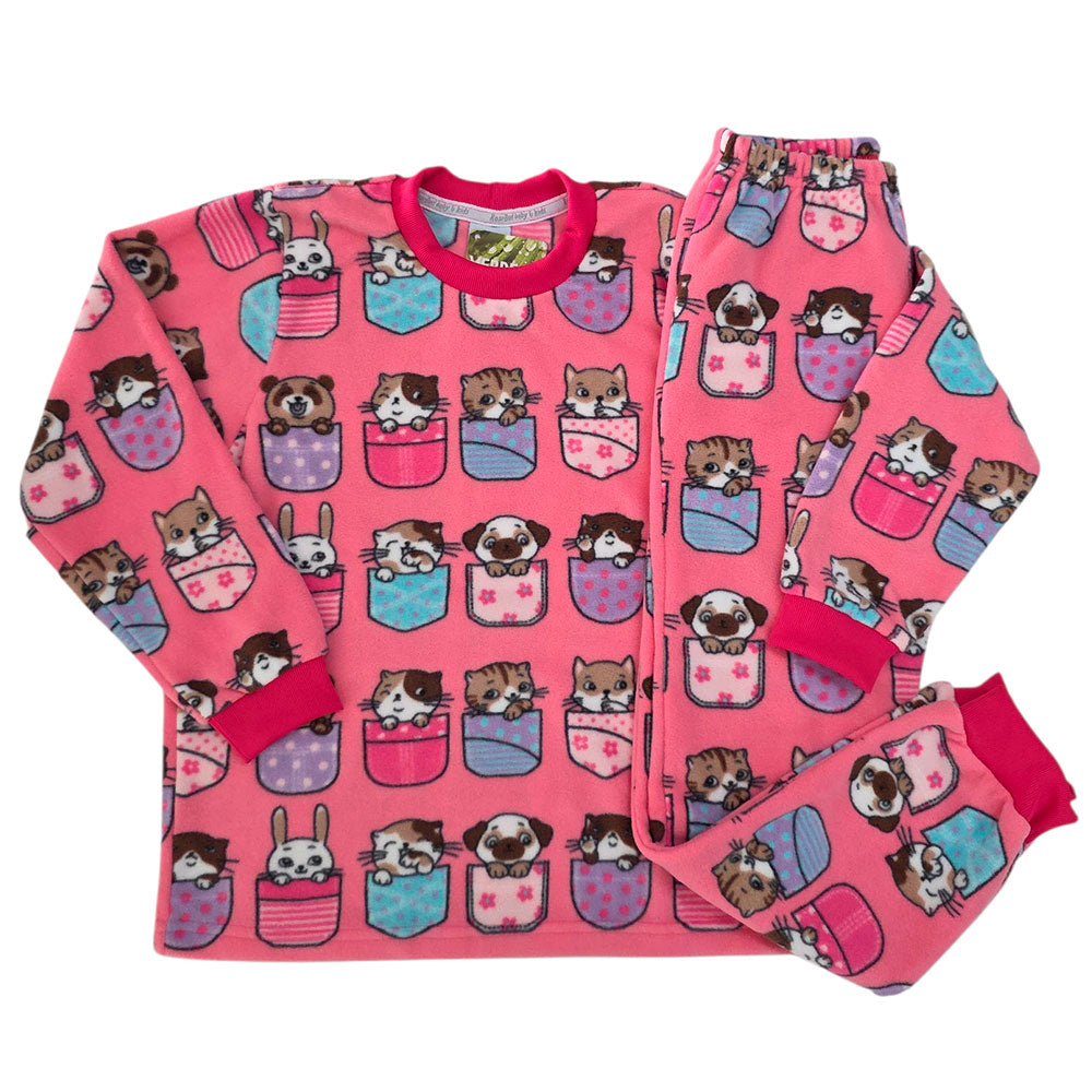 Conjunto Pijama Soft Infantil Menina Gatinhos - Rosebud