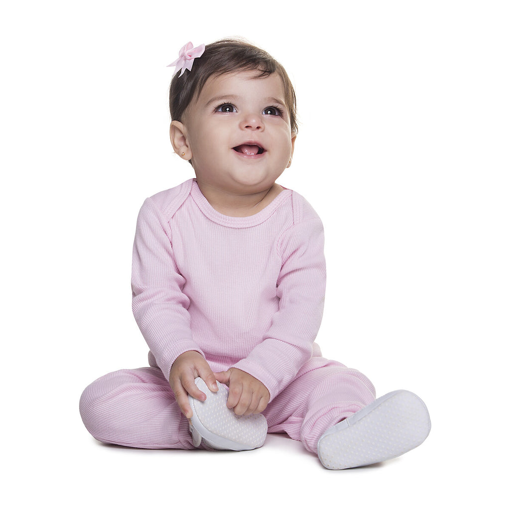 Conjunto Pijama Canelado Bebê Body e Calça - Have Fun