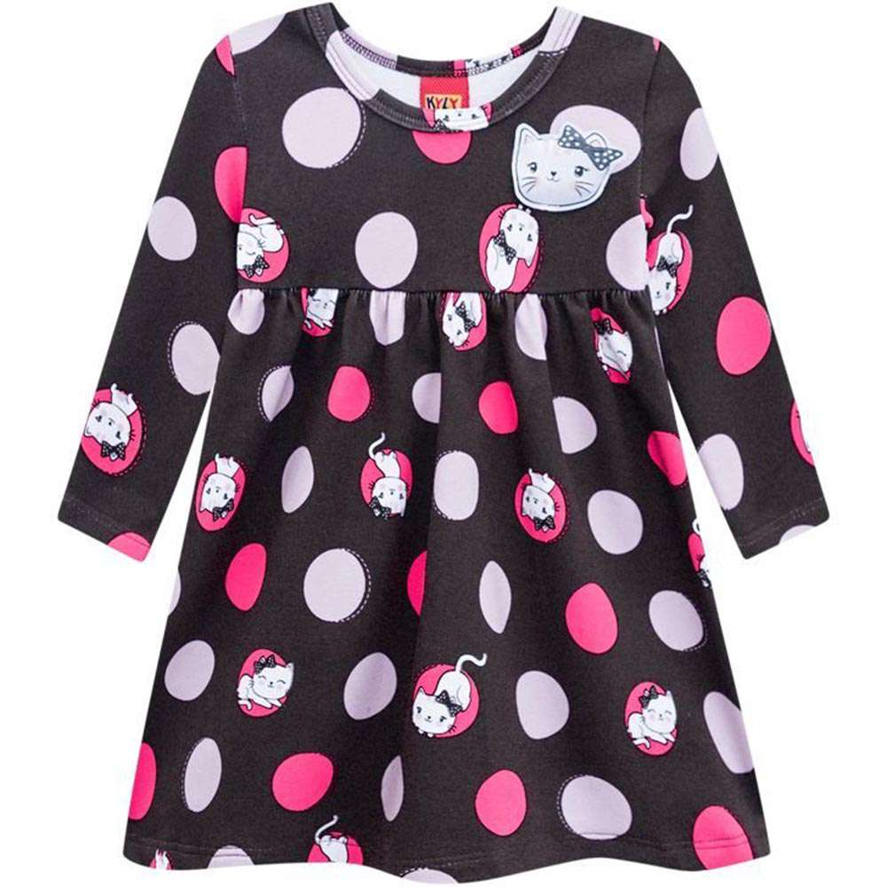 Vestido Infantil Marrom Bombom - Kyly