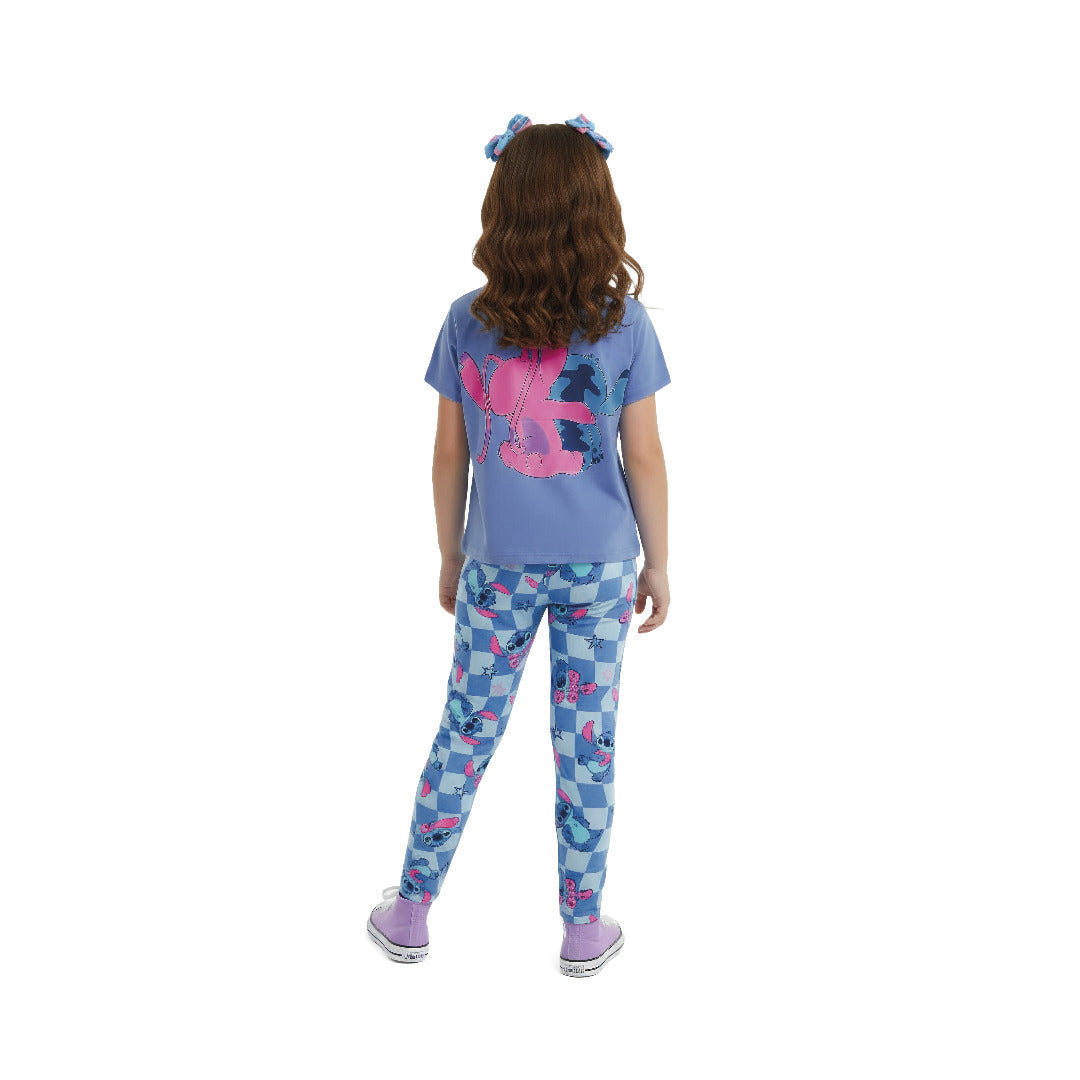 Blusa Infantil Menina Box Manga Curta Stitch - Malwee Kids