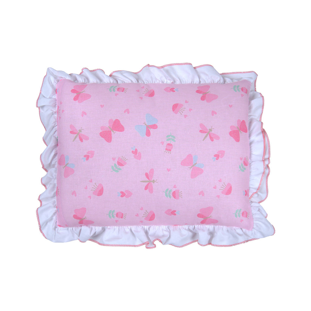 Travesseiro Estampado com Babado Borboletas - Bublim
