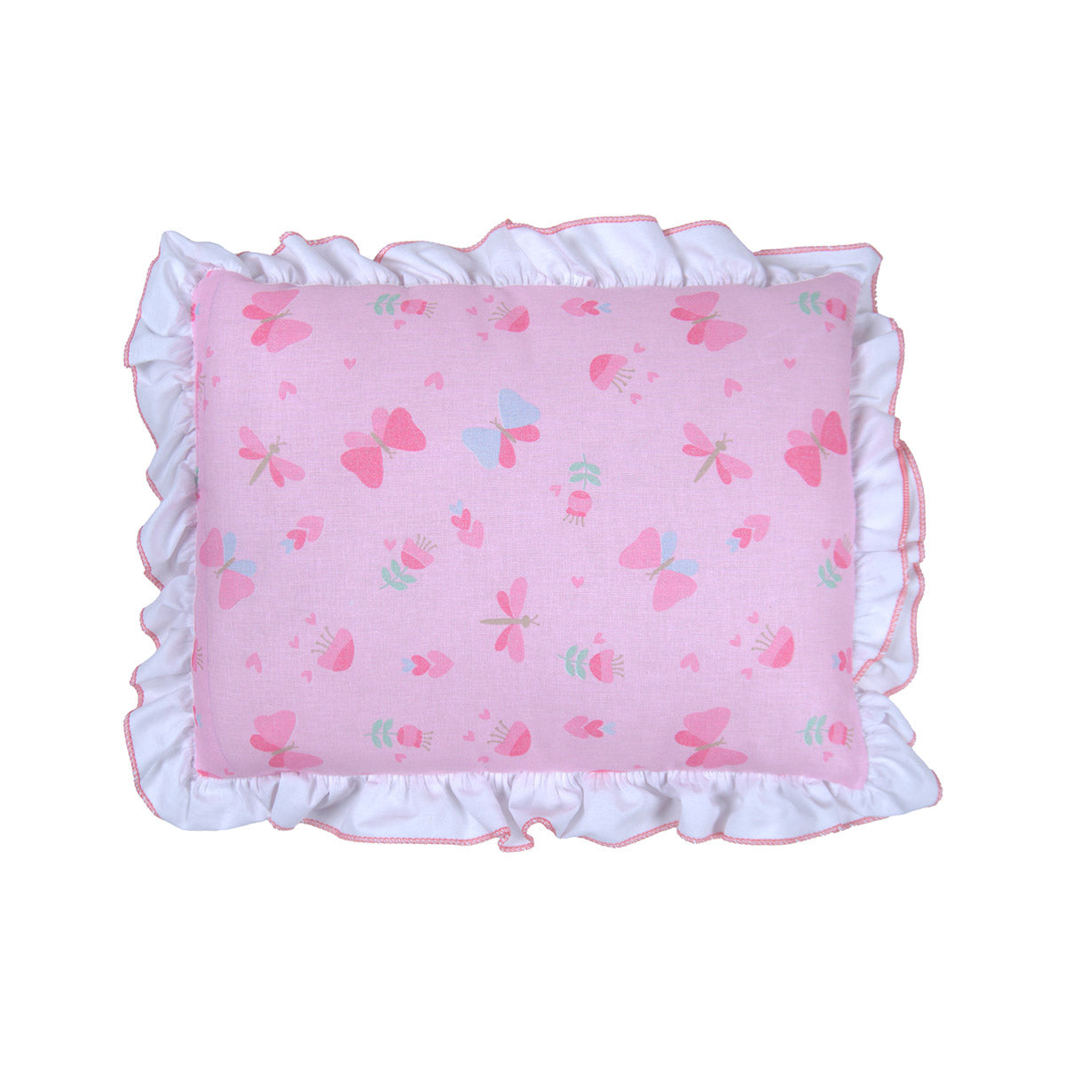 Travesseiro Estampado com Babado Borboletas - Bublim