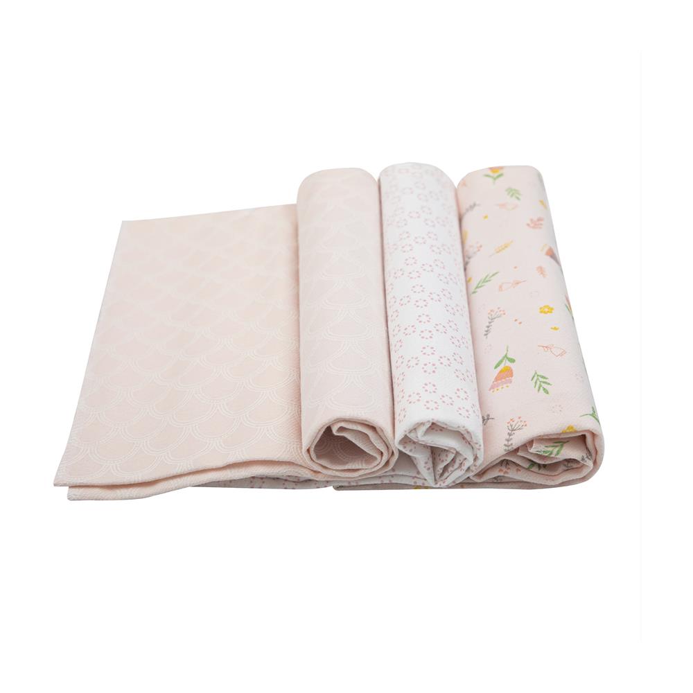 Cueiro Flanelado Estampado 1,0Mx80CM C/3 UN Tulipa - Papi