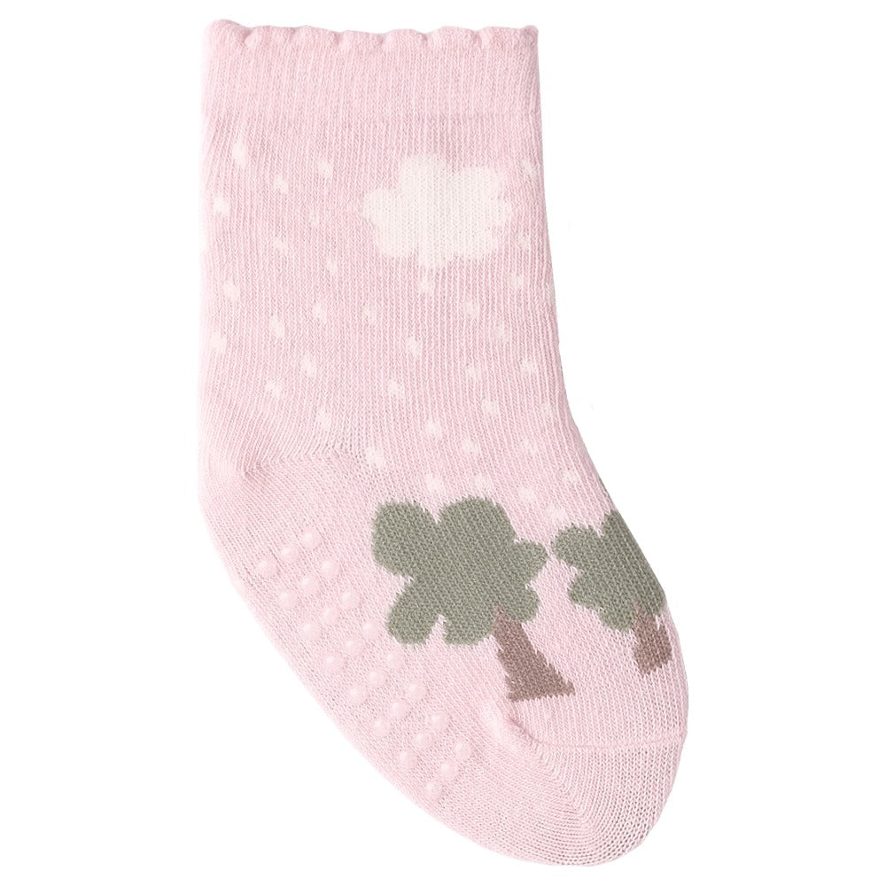 Kit 3 Pares Meia Antiderrapante Menina 16-20 Natureza - Pimpolho