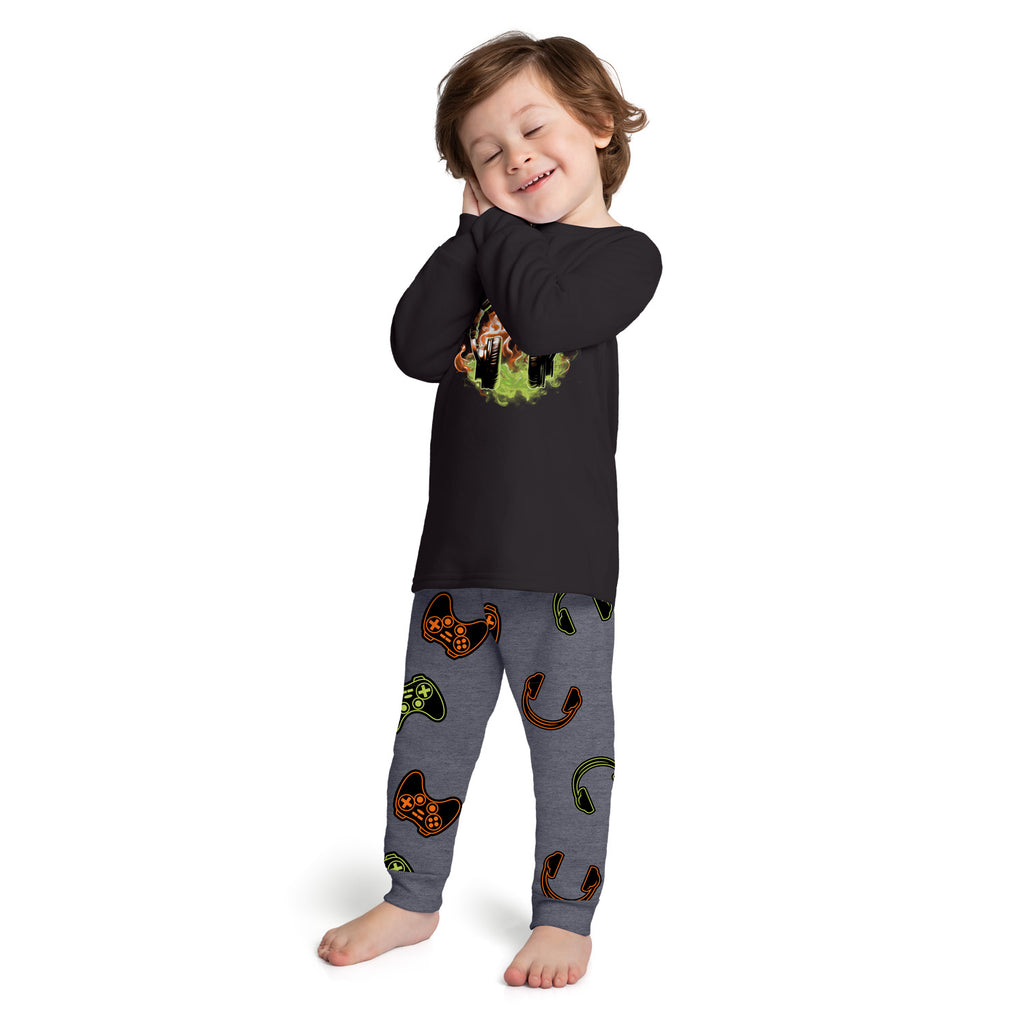 Pijama Menino em Meia Malha Brilha no Escuro Fone - Kyly