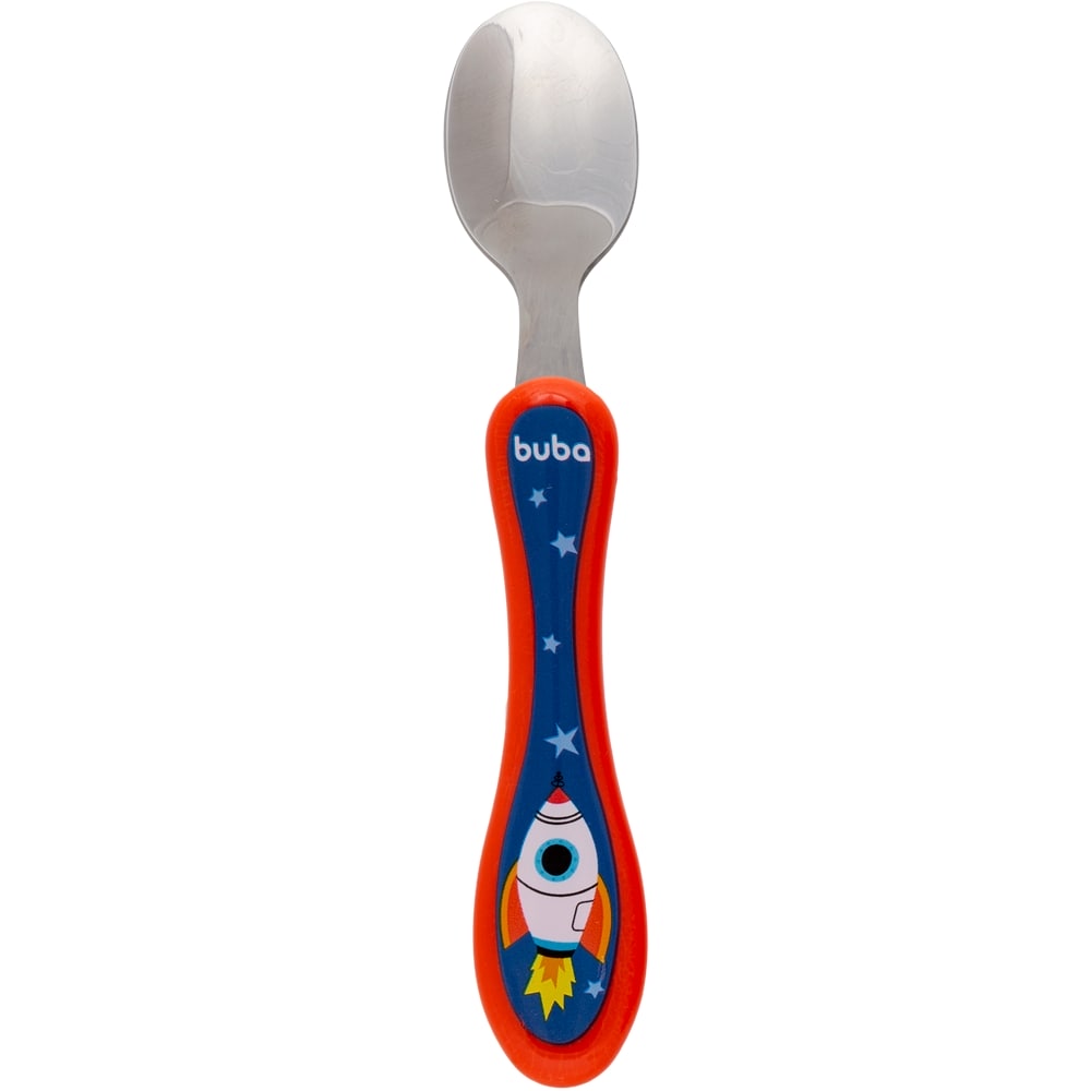 Kit Talher Para Bebê Colher e Garfo Aventuras Astronauta - Buba