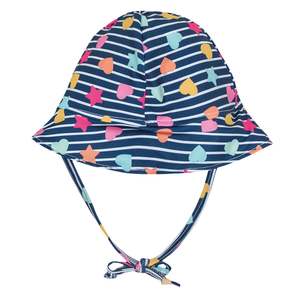 Chapéu Bebê Menina Proteção UV 50+ Listrado - Kiko e Kika