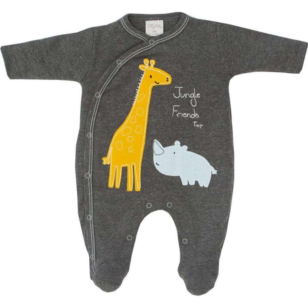 Macacão Longo Masculino Suedine Jungle Friends - Tilly Baby