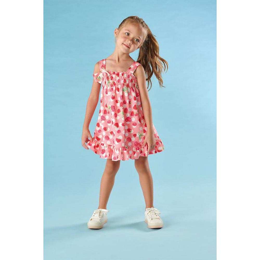 Vestido em Jacquard Coral Estampado - Kiki Xodó