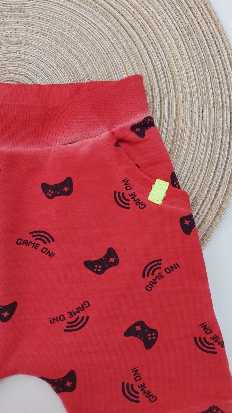 Bermuda Saruel Moletom Game On Vermelho - Have Fun