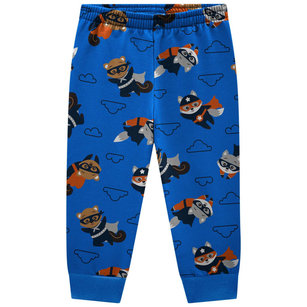 Pijama Infantil Moletom Peluciado Brilha no Escuro Power - Kyly