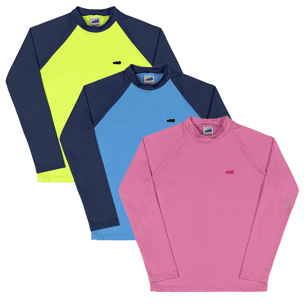 Camiseta Blusa Infantil Com Proteção UV 50+ Lisa - Marlan