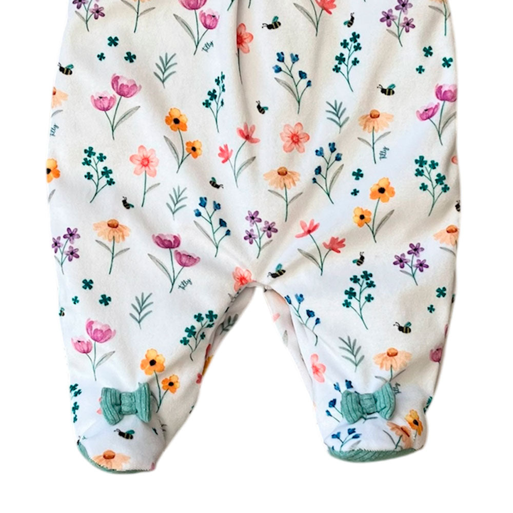 Macacão Bebê Menina Plush Com Gola Jardim Encantado - Tilly Baby