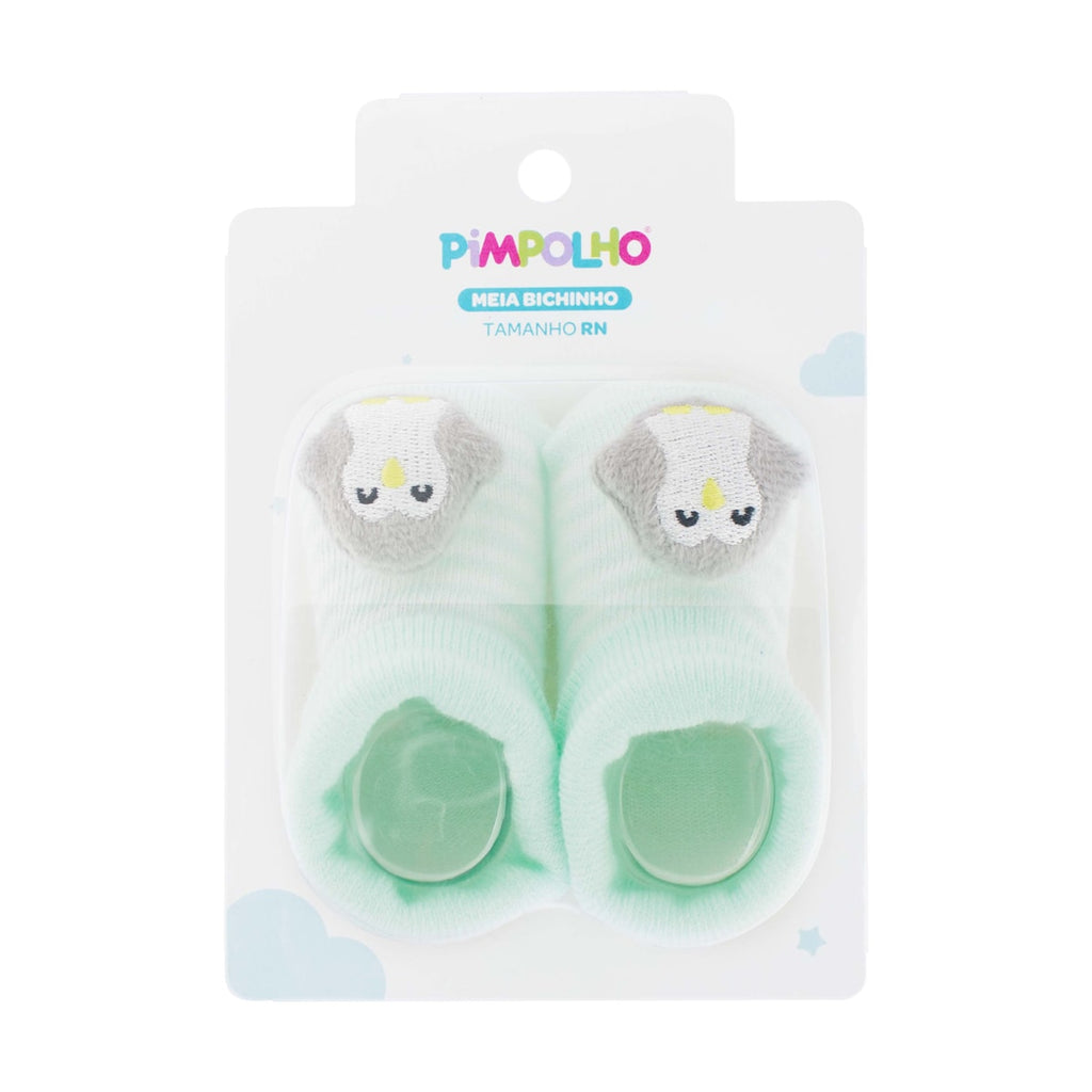 Meia Bichinho Bebê Unissex RN Pinguim - Pimpolho