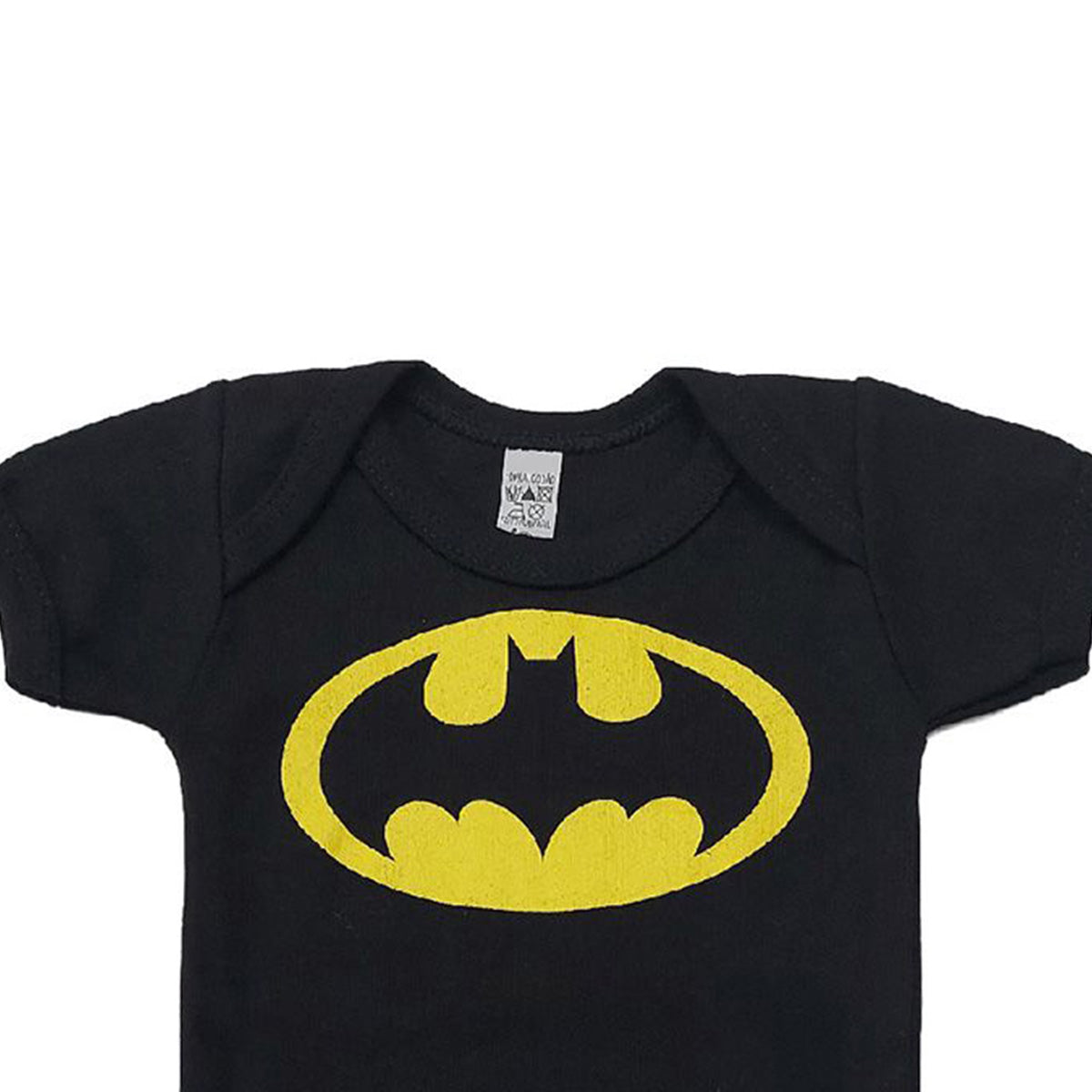 Body Manga Curta Bebê Menino Batman