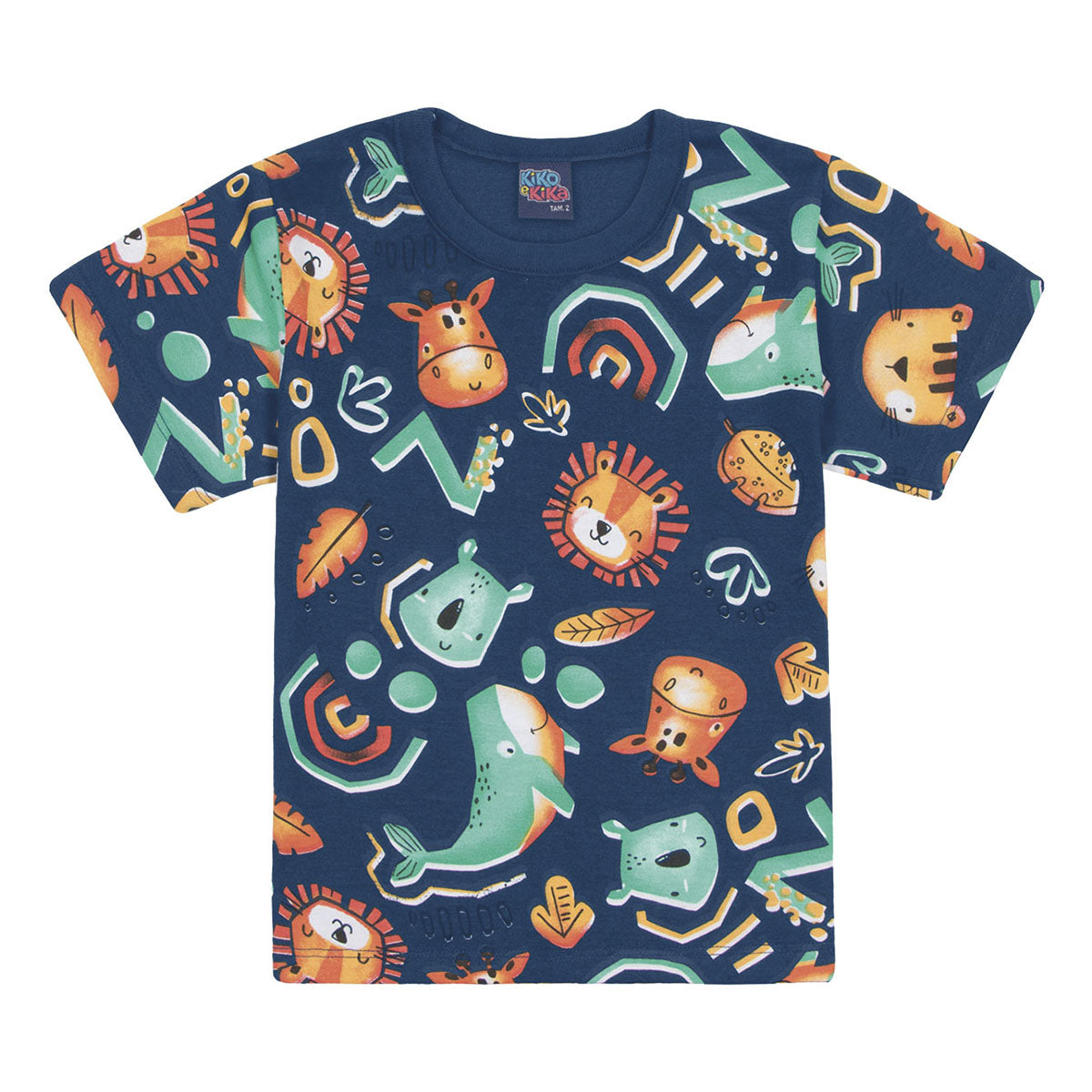 Camiseta Infantil Meia Malha Bichinhos - Kiko e Kika