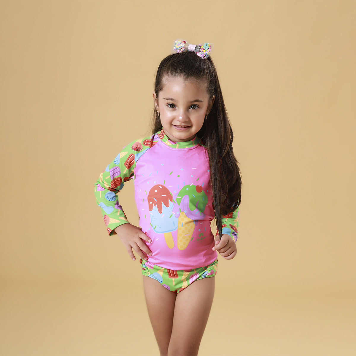 Conjunto Infantil Biquíni e Blusa Proteção UV 50+ Gelato - Everly
