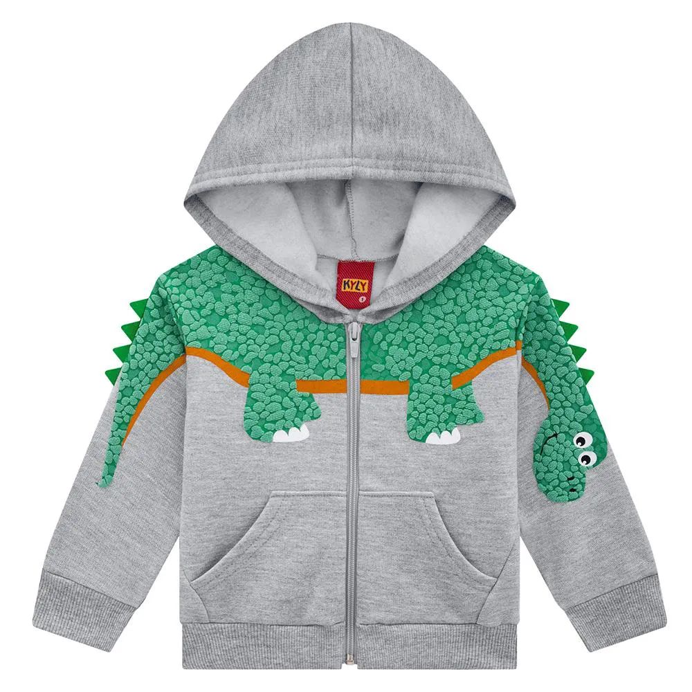 Conjunto Jaqueta Dino Moletom Peluciado e Calça - Kyly