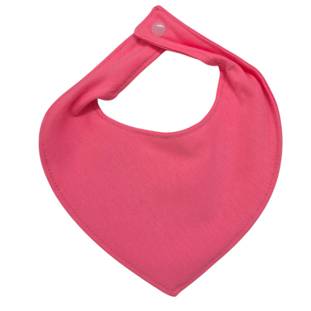 Babador Bandana Impermeável Bebê Liso Rosa