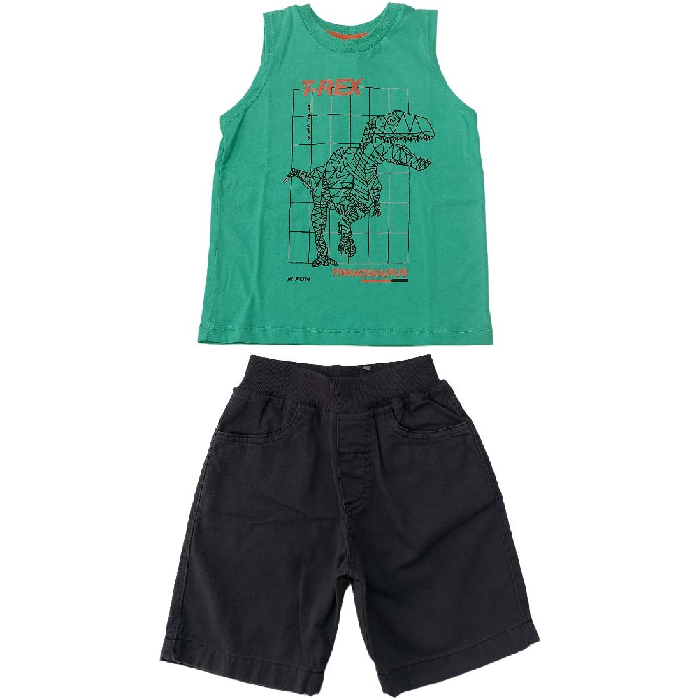 Conjunto Infantil C/ Bermuda Sarja Dino - Have Fun