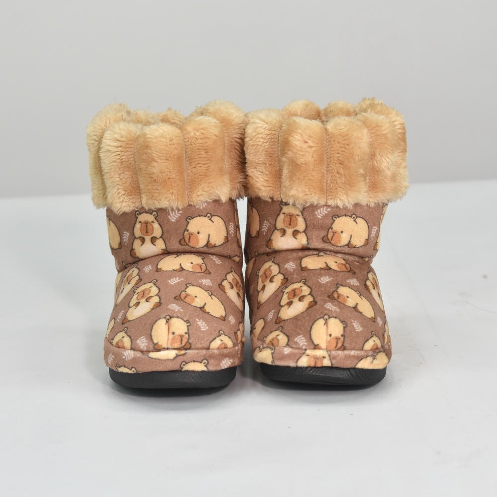 Pantufa Botinha Bebê Capivara Sola Emborrachada - Ferpa