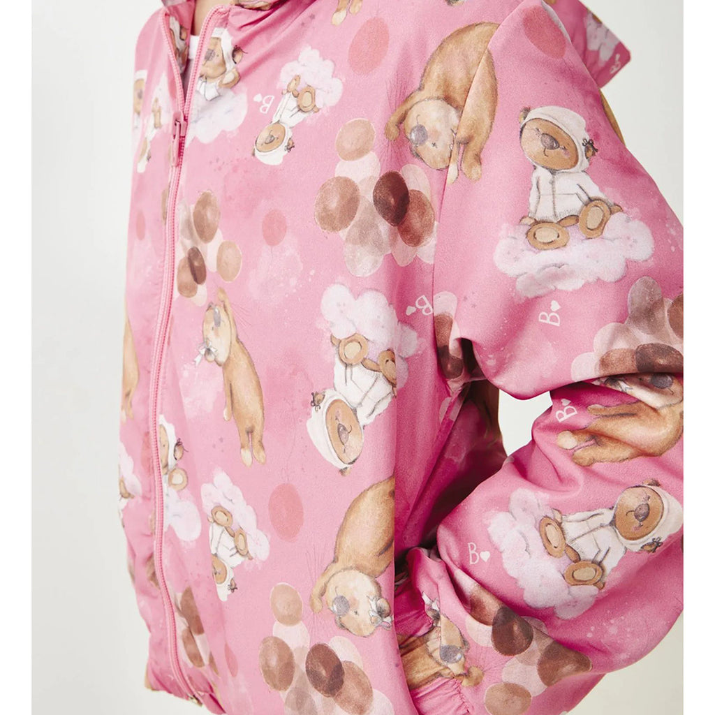 Jaqueta Corta Vento Nylon Infantil Menina Ursos - Bebelândia