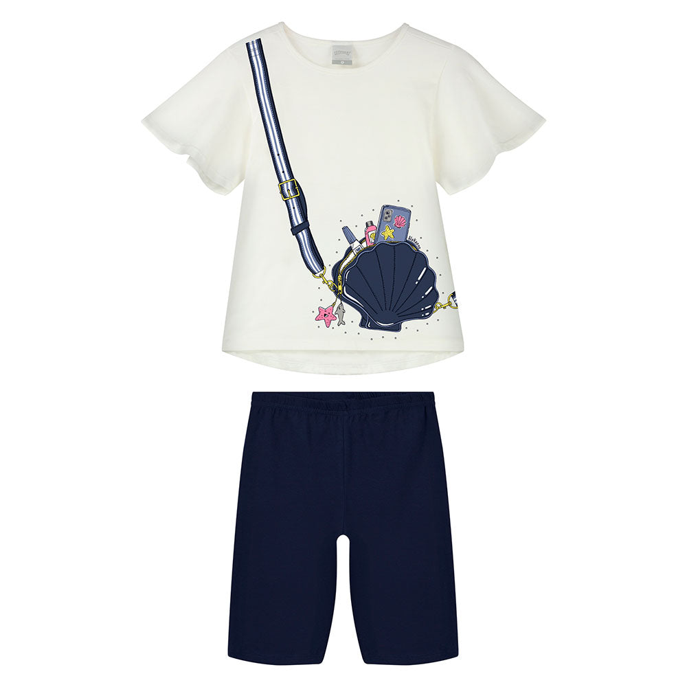 Conjunto Infantil Menina Blusa  e Ciclista - Alakazoo