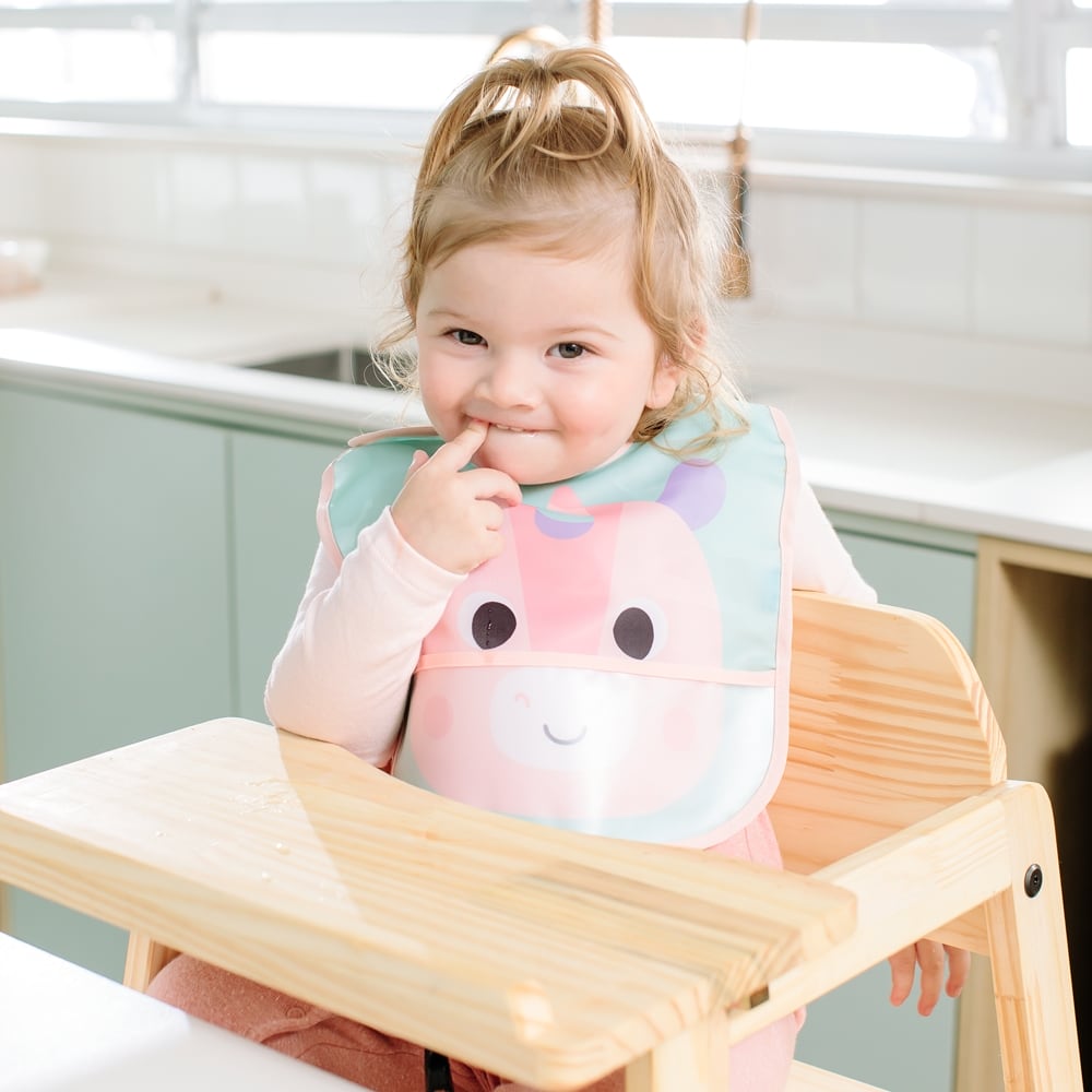 Babador Bebê Impermeável Para Alimentação Buba Zoo Unicórnio - Buba