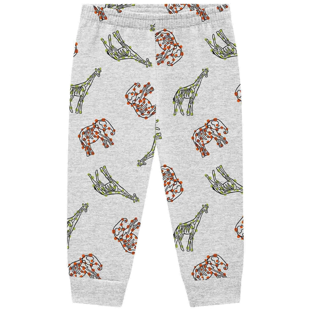 Pijama Infantil Moletom Peluciado Brilha no Escuro Wild - Kyly