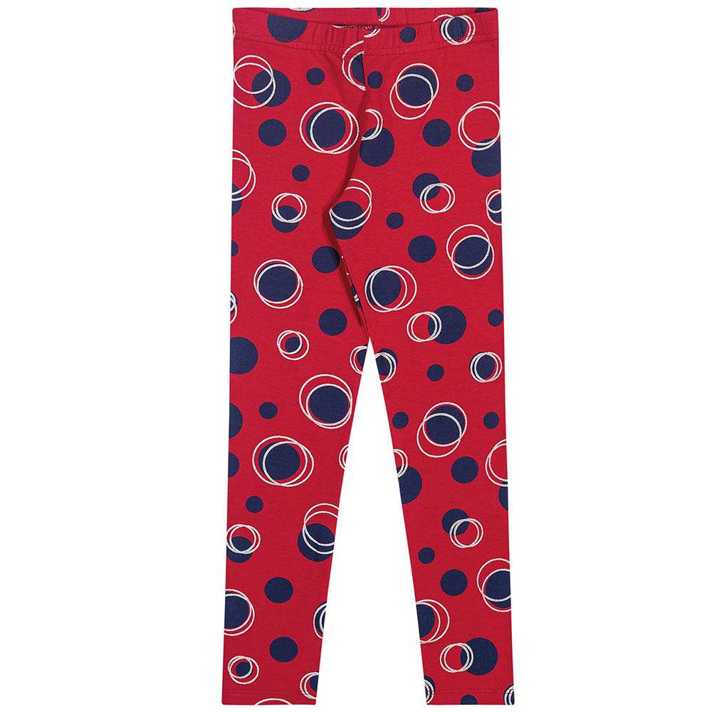 Calça Legging em Cotton Leve Estampada Vermelho - Elian