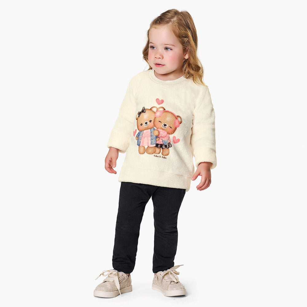 Conjunto Menina Fleece e Molecotton Peluciado - Kiko e Kika