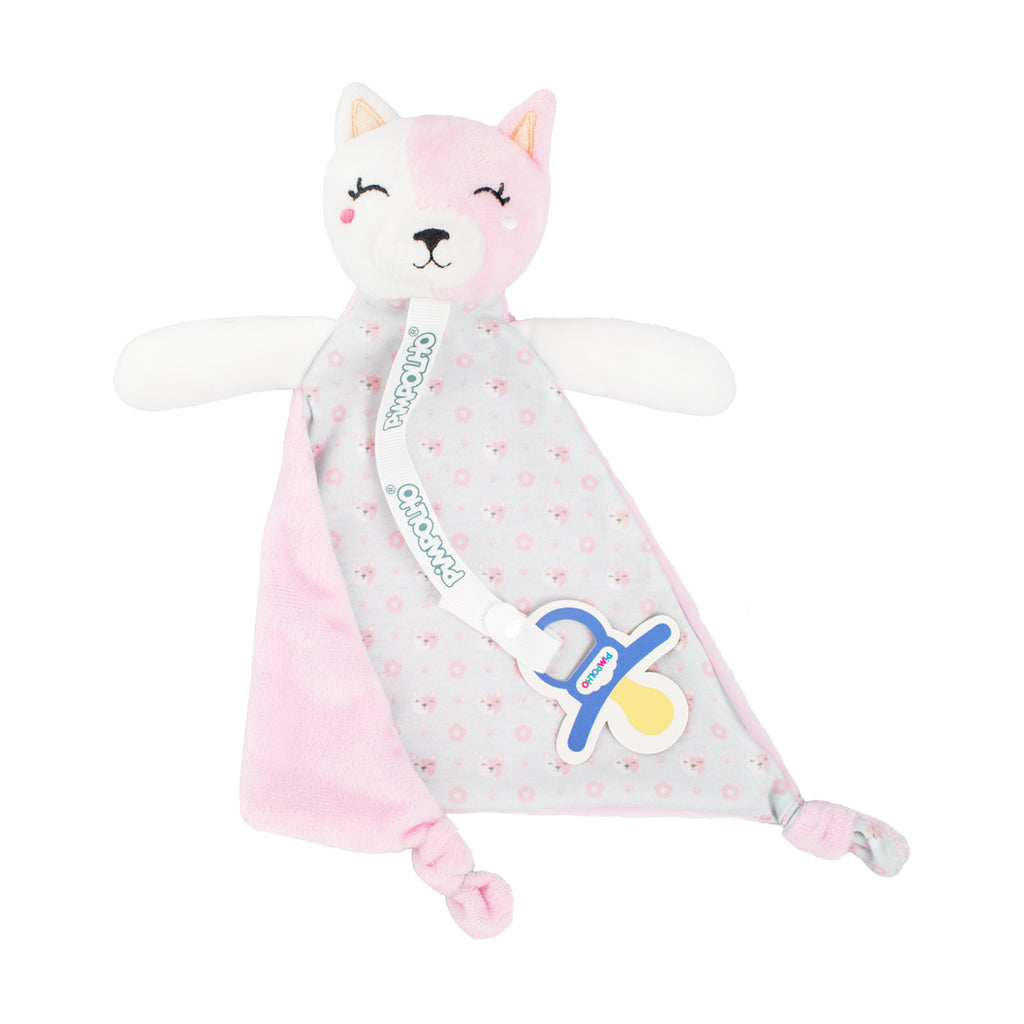 Naninha Bebê Menina Soft Branca Gato - Pimpolho
