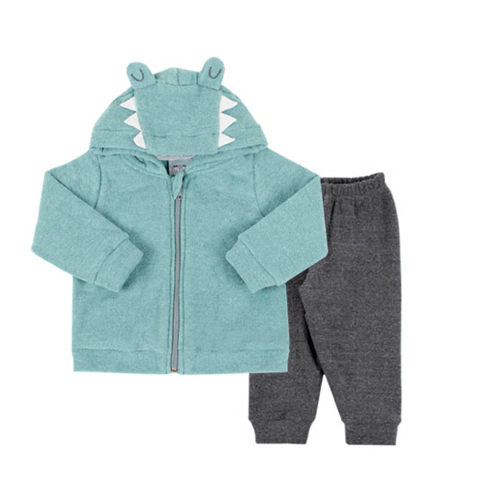 Conjunto Jacaré Jaqueta e Calça em Soft Glacê - Rosebud