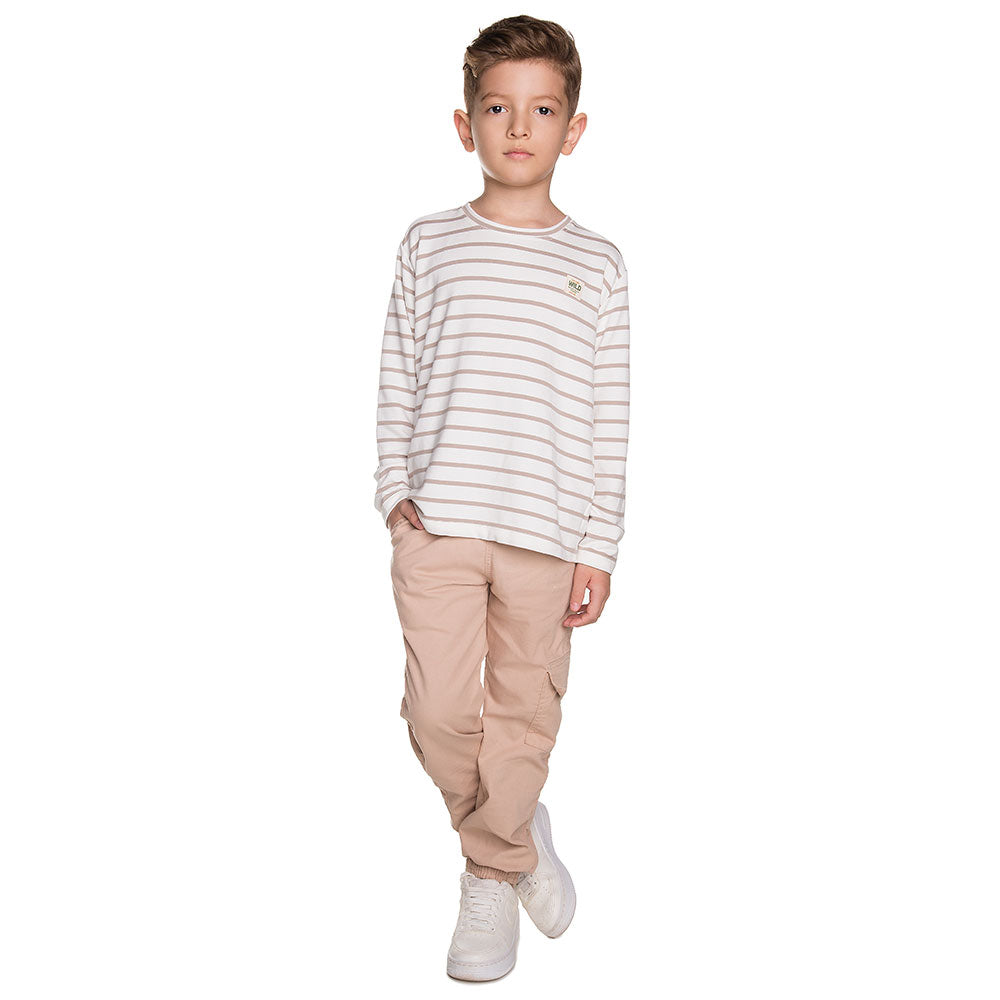 Camiseta Infantil Menino Malha Listrada Especial - Have Fun