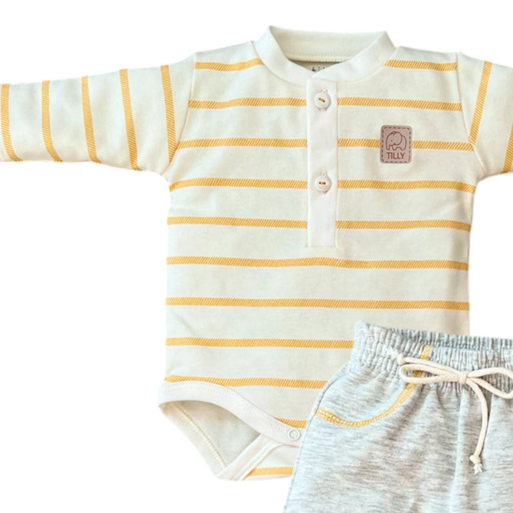 Conjunto Bebê Menino Body e Calça Listrado - Tilly Baby