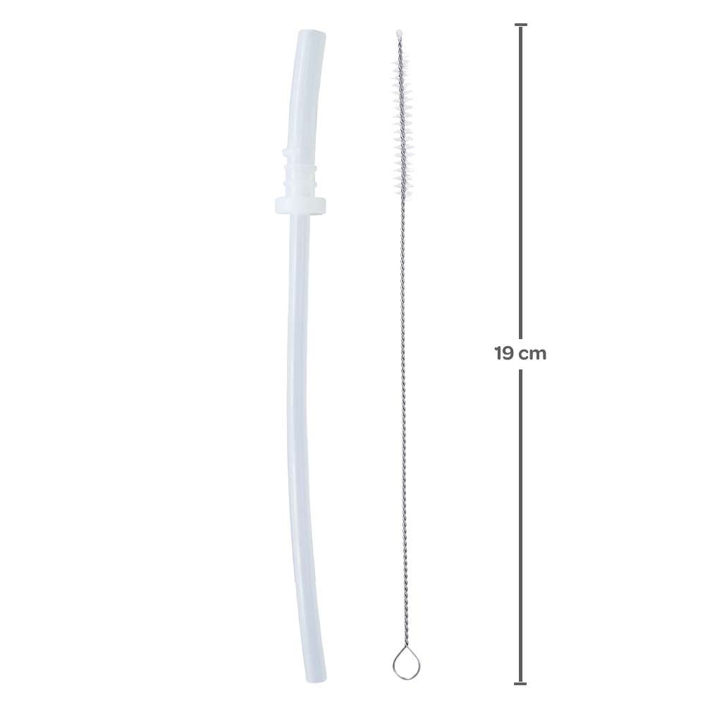 Canudo Com Escova Para Garrafa Animal Fun e Frutti - Buba