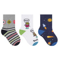 Kit 3 Pares Meia Cano Médio Bebê Menino Estampadas - Selene