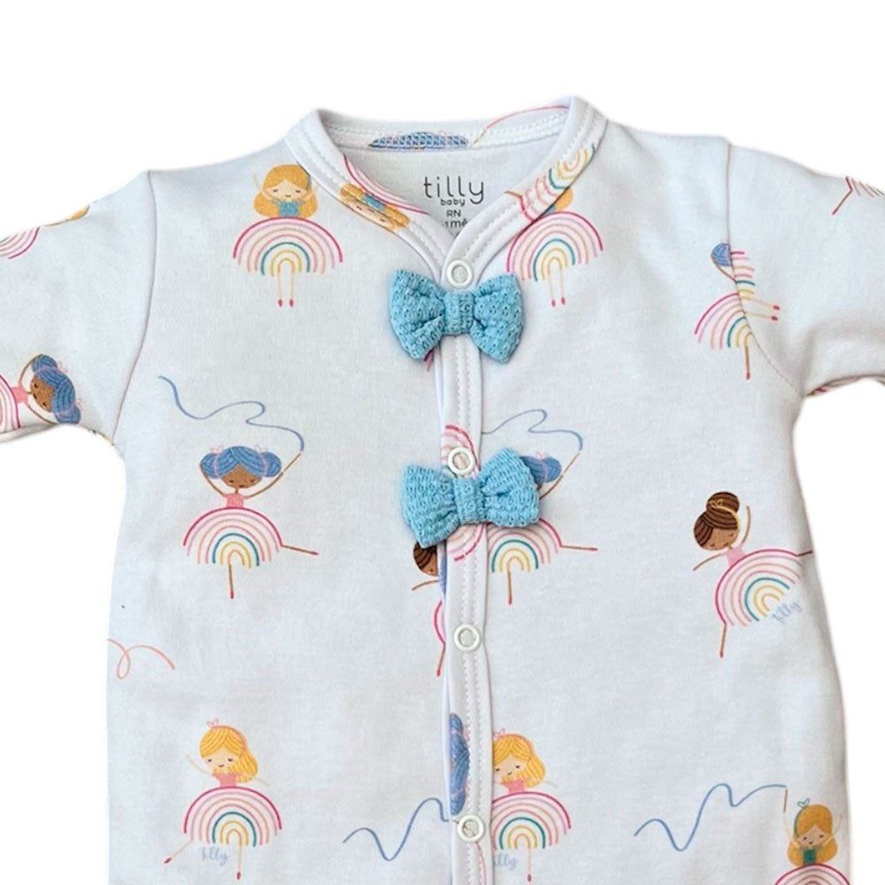 Macacão Bebê Menina Suedine Bailarinas - Tilly Baby